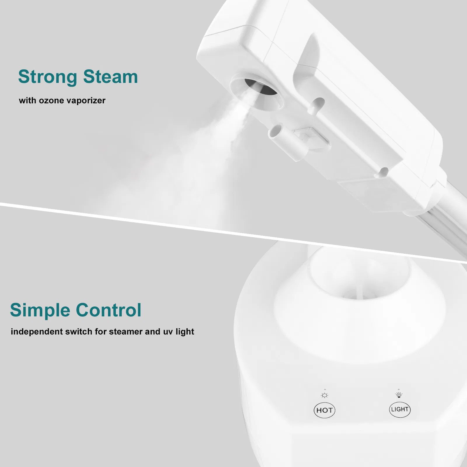 2 in 1 Facial Steamer with 3X Magnifying Lamp, Esthetician Steamer Professional Aromatherapy Humidifier Face Spa Mist Steam for Home Beauty Salon, Personal Skin Care Deep Cleaning - Image 3