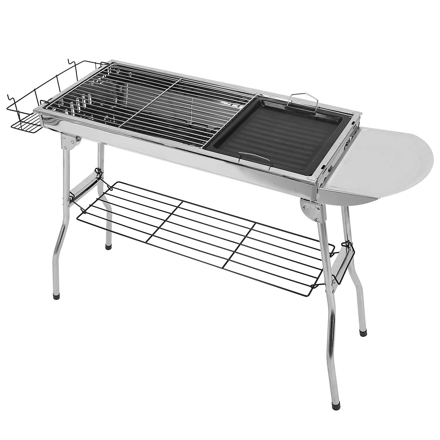 Foldable BBQ Grill Portable Charcoal Barbeque Grill Stainless Steel BBQ Grill For Picnic Camping Backyard Cooking - Image 6