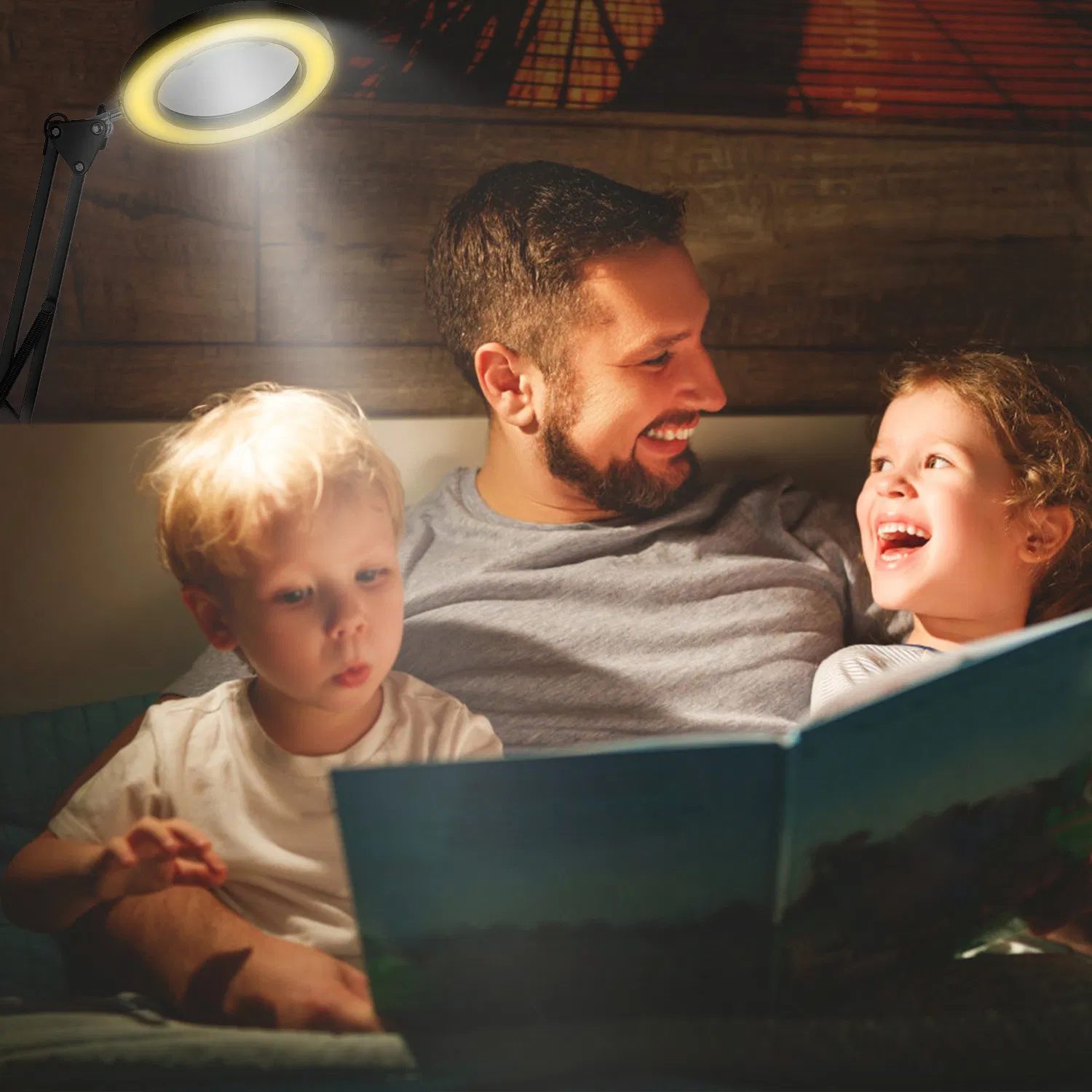 مصباح مكتب مكبر بإضاءة LED ومكبر زجاجي تكبير 8 أضعاف مع ذراع تأرجح، إضاءة طاولة ومكتب، مصباح قراءة يو إس بي - الصورة 9