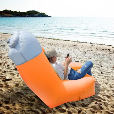 Inflatable Lounger Air Sofa Chair Couch with Portable Organizing Bag Waterproof Anti Leaking for Backyard Lakeside Beach Traveling Camping Picnics