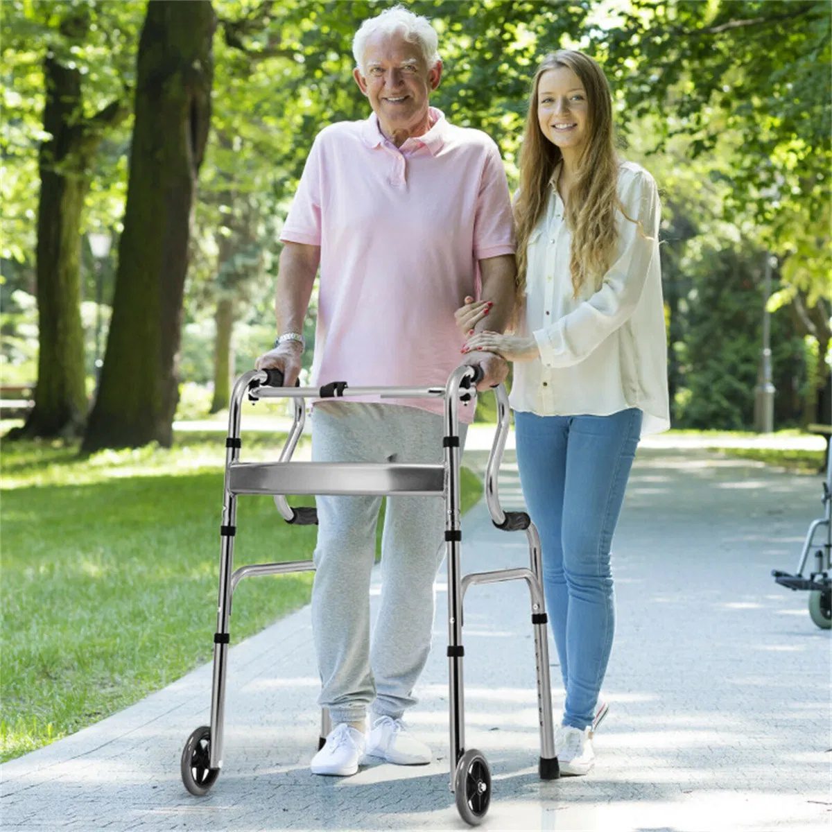 Grey walking aid foldable - Image 10