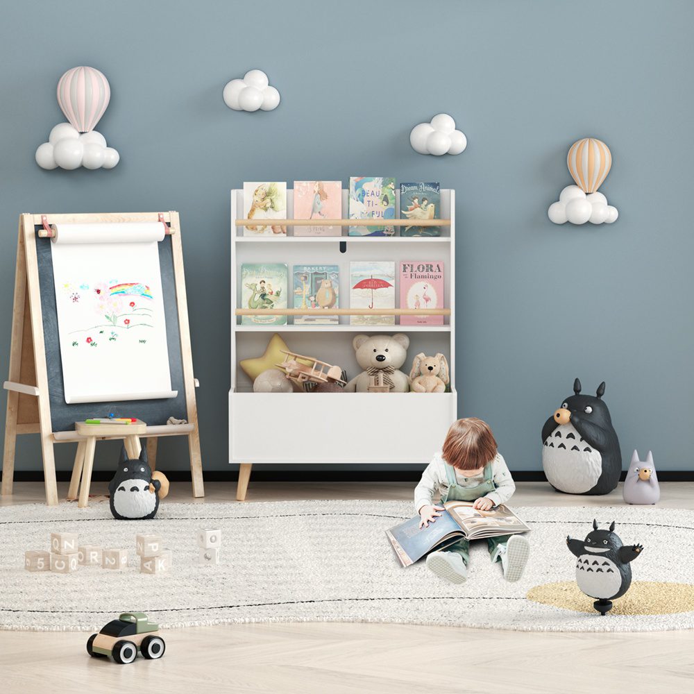 Kids Bookshelf Book And Magazine Rack Book Organizer Storage Cabinet Organizer - Image 8