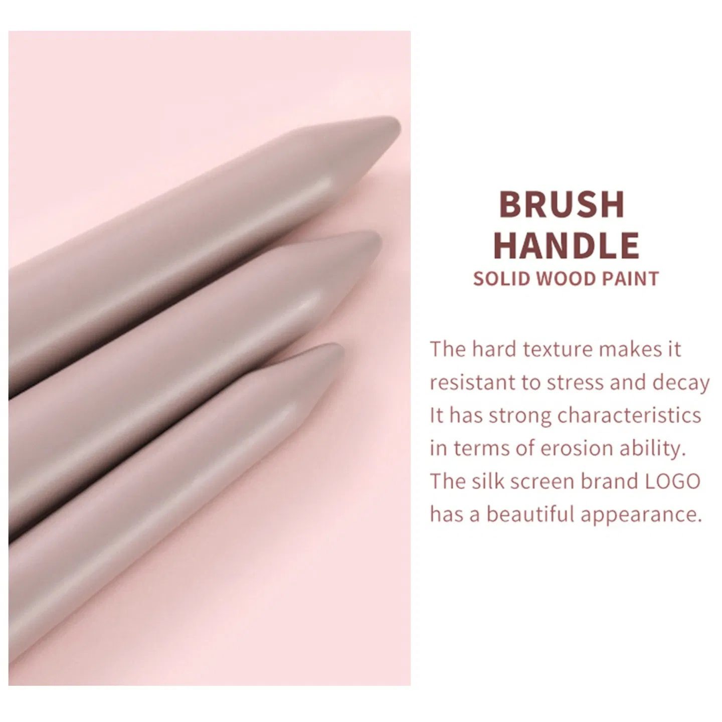 13-piece pink makeup brush set, complete for face and eye application, soft bristles for smooth powder pickup, comes with a velvet storage pouch - Image 4
