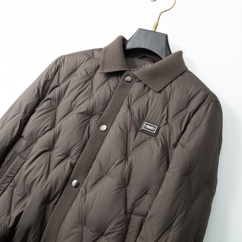 High-grade Knitted Lapel Lightweight Down Coat Men - Image 4