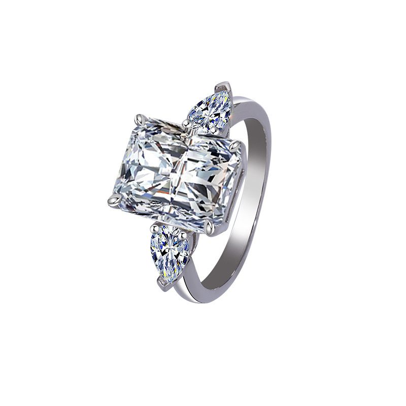 S925 Silver Moissanite Round-Cut Ring - Image 5
