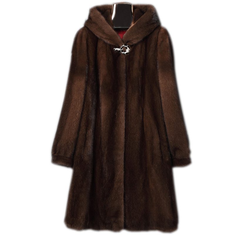 Autumn And Winter New Fur Hooded Casual Coat - Image 6